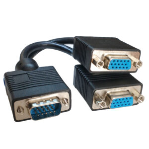 VGA Male to 2x VGA Female Video Splitter Cable