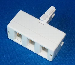 BT Telephone Jack Triple Adapter