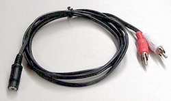 Audio Cable 2* rca M to 3.5mm Stero F
