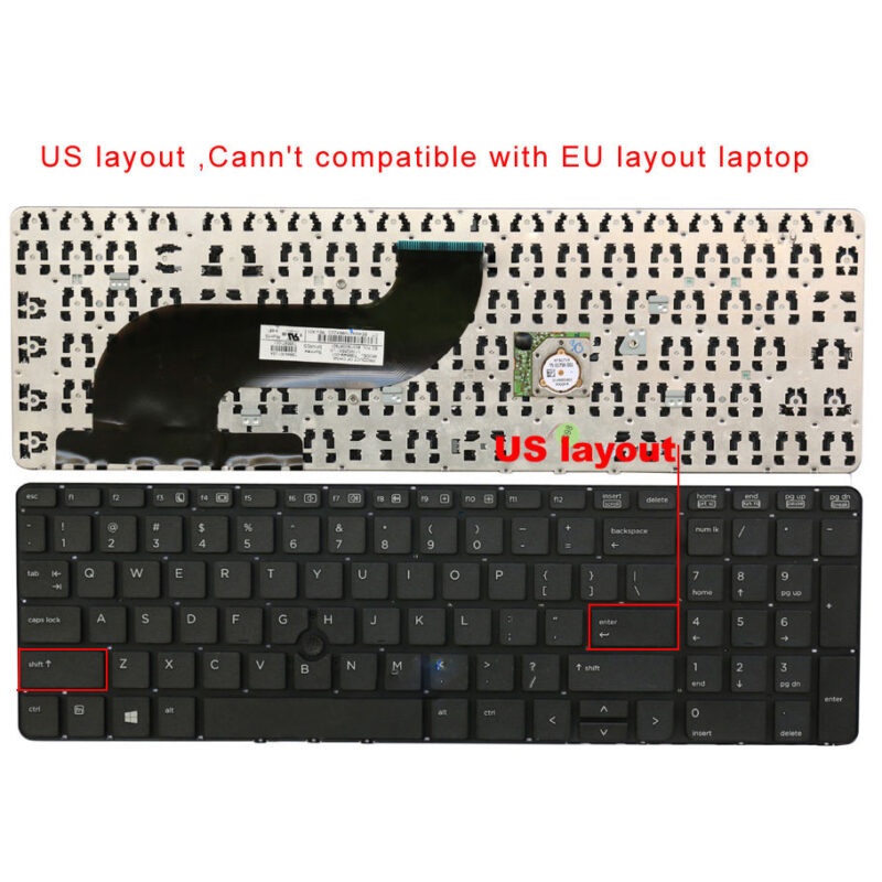 HP Probook 650 G1 655 G1 Keyboard with Pointer