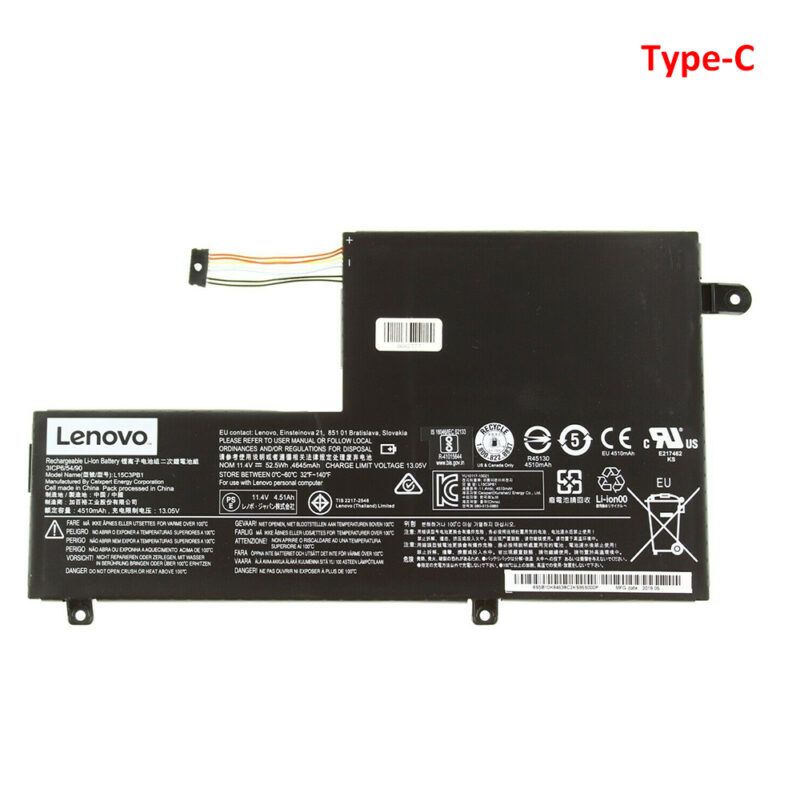 Original Lenovo L15M3PB0 L15C3PB1 Battery Type-C