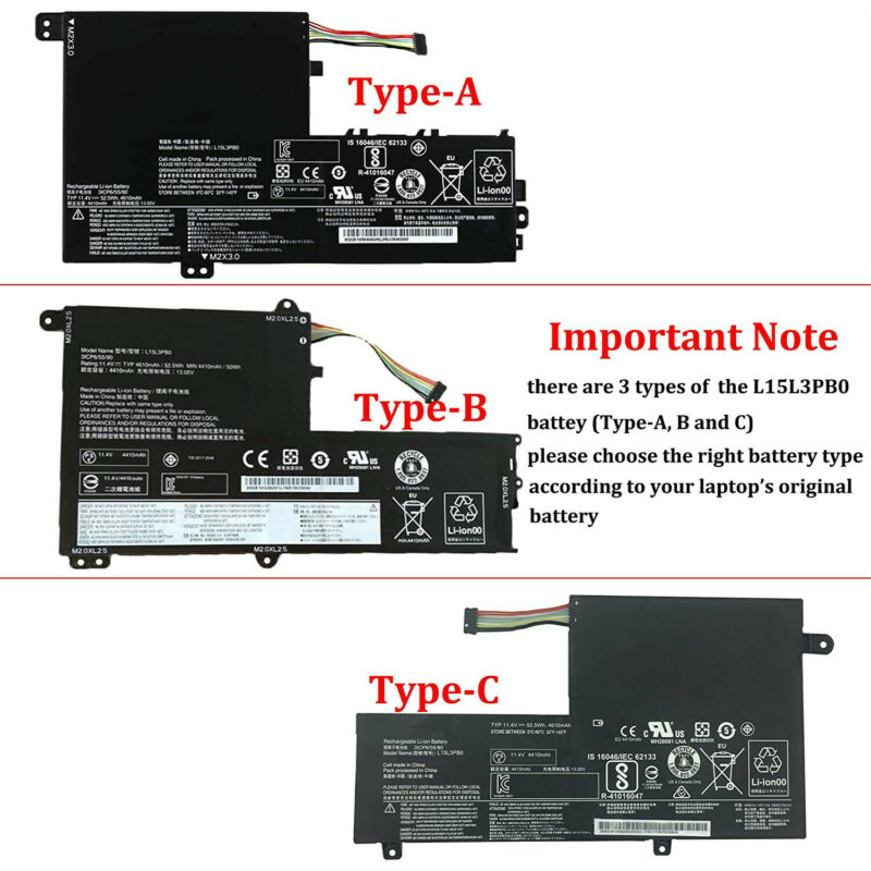 Original Lenovo L15M3PB0 L15C3PB1 Battery Type-C - Image 2