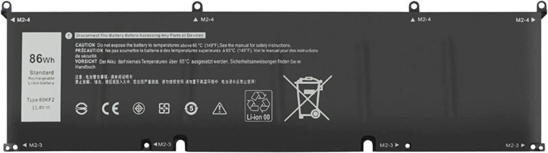 Original Dell 69kf2 86wh Battery for Dell G7 15 7500 XPS 15 9500 9510