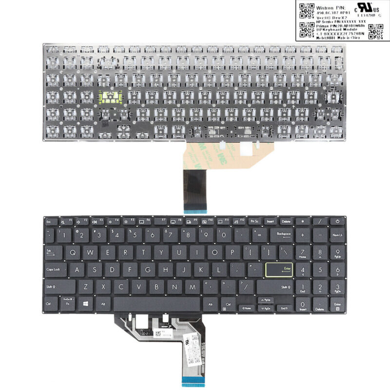 Laptop Keyboard for ASUS VivoBook 15 S533 X513 M513 M5600IA E510 BLACK
