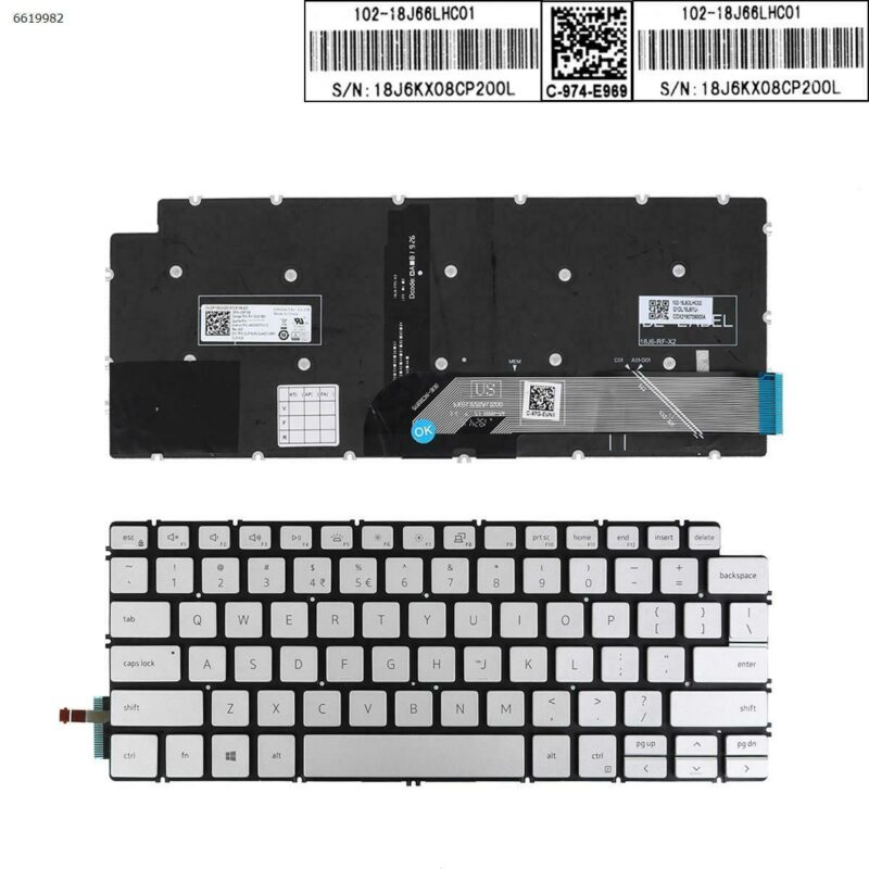 Laptop Keyboard Dell Inspiron 14 7490 13 5390 5391 7391 7491 5493 5498 Backlit US