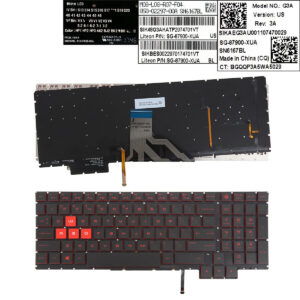 HP Omen 15-CE US Backlit Keyboard