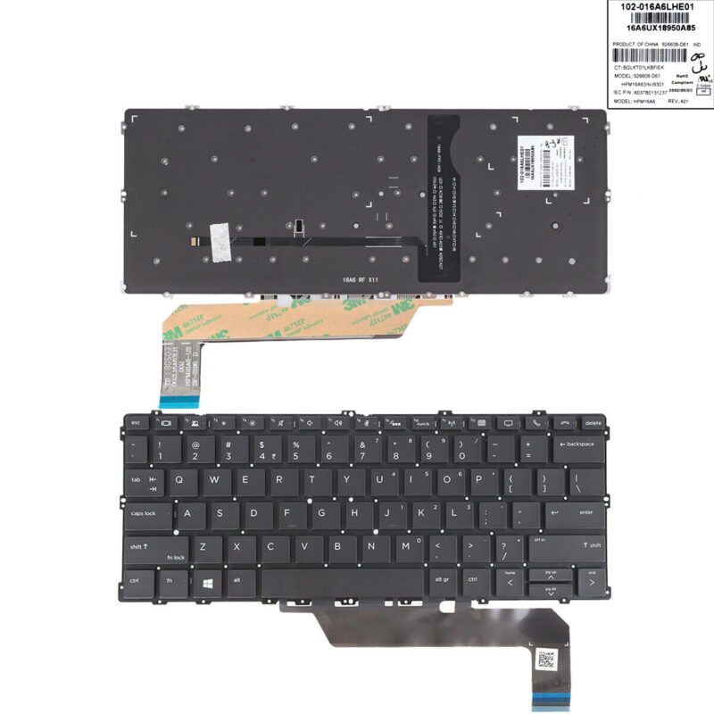 Laptop Keyboard HP EliteBook X360 1030 G2 BLACK Backlit