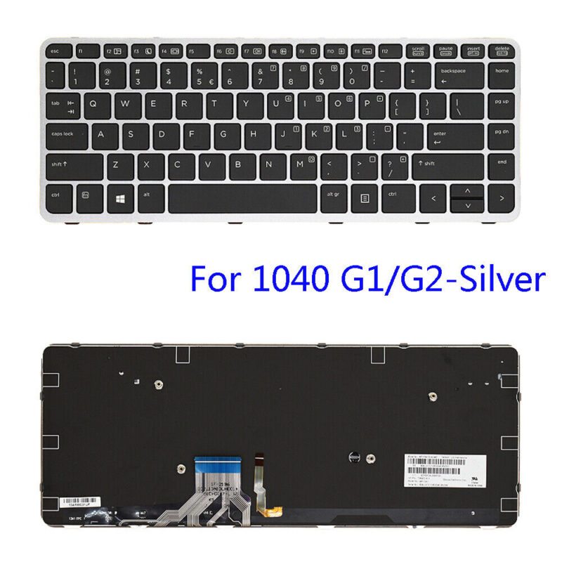 Laptop Keyboard HP 1040 G1/G2 Sliver Frame Backlit