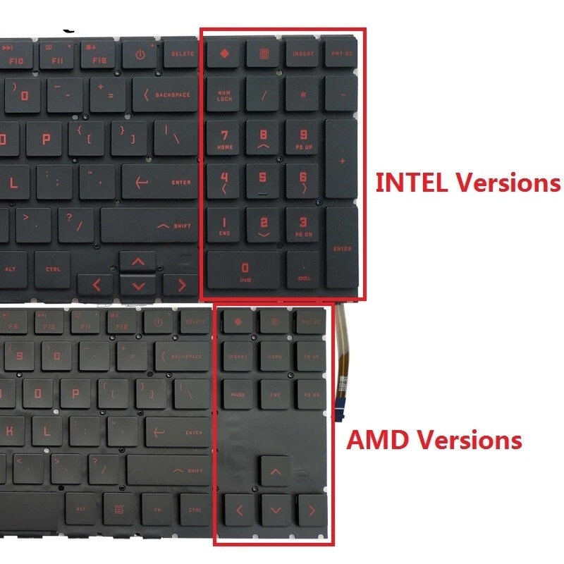 Laptop Keyboard for HP Omen 15-EN 15-EK 15-EN0013DX TPN-Q236 US Red Backlit Intel - Image 2