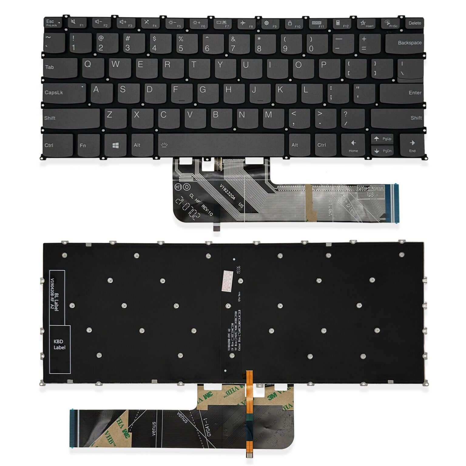 Laptop Keyboard Lenovo IdeaPad Flex 5 14ARE05 US Backlit Gray Techstar Computers